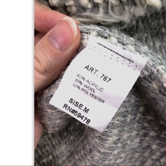 TYLI  Made in Italy - Textured Wool Blend Cardigan - M - Picture 6 of 8